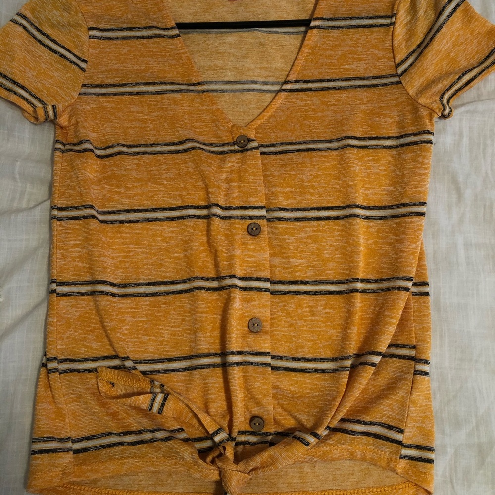 Orange Striped Shirt